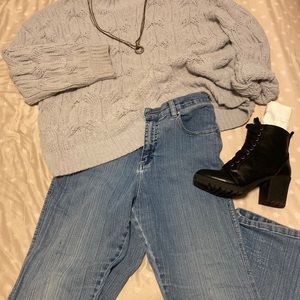 Light wash denim jeans